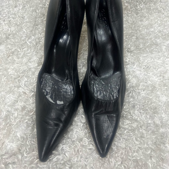 GUCCI Bamboo Accent Leather Pumps - Picture 1 of 11
